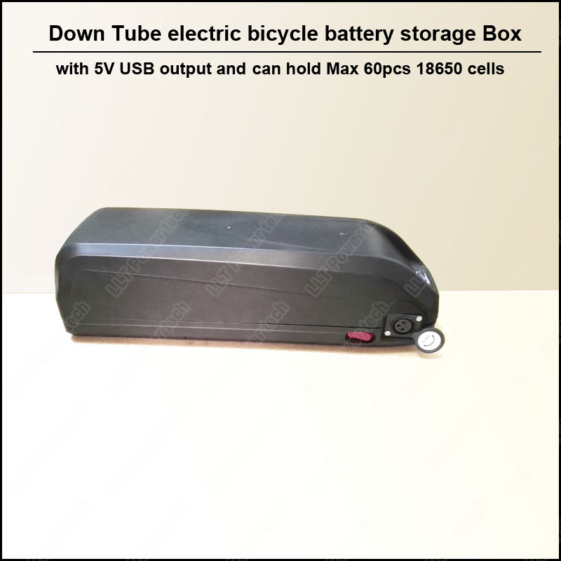 36V 48V Electric Bicycle Battery Box Case 5V USB E-bike Holder For 18650 Sightly 