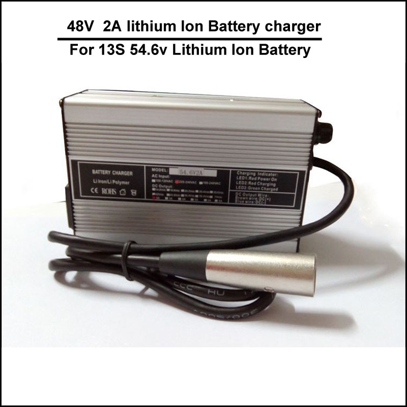 48V Lithium Battery Charger 54.6V output for Electric Bicycle-Motorcycle-Scooter 