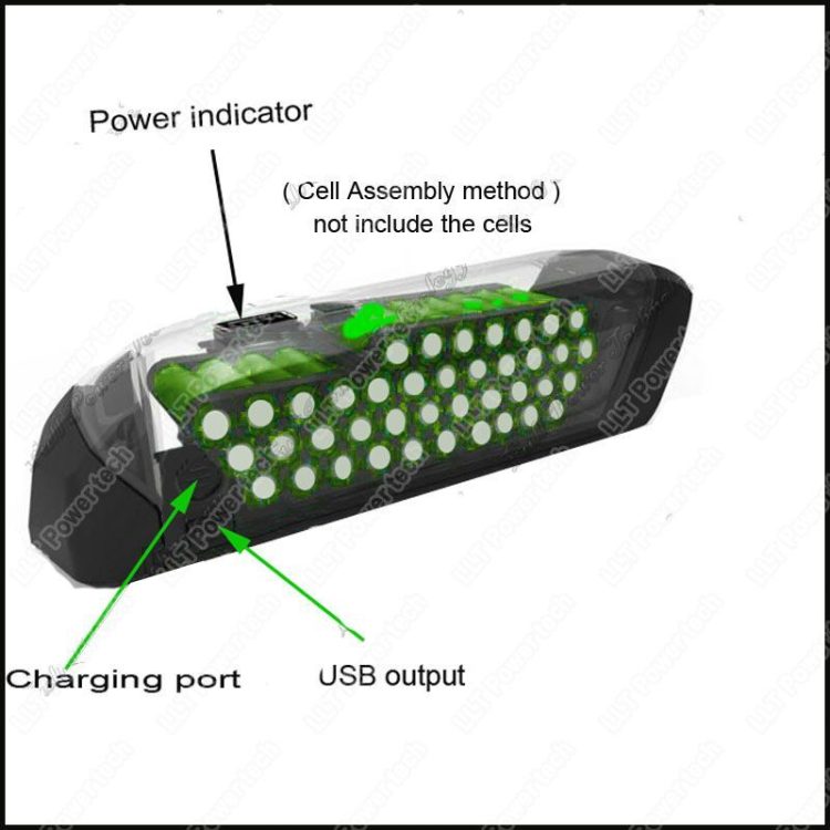 36V electric bicycle battery storage box and ebike down tube battery