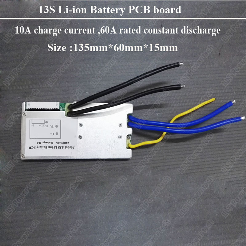 LETAOSK 13S 48V 60A Batterieschutz Li-Ionen-Zelle BMS PCB Equalizer Board für Elektroautos 
