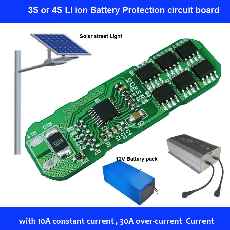 3S or 4S Li ion Battery PCB board for sloar street light lithium battery  11.1V or 14.4V bms with 3A to 10A constant current – LLT POWER ELECTRONIC