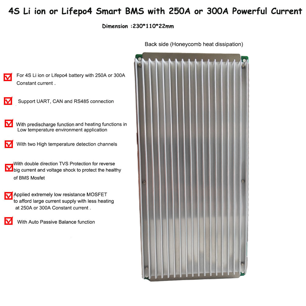 12V Battery BMS with 300A Current