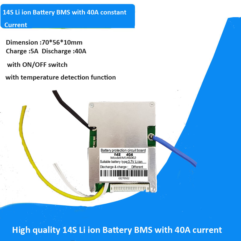 14S 58.8V Li ion Battery with 40A discharge current and 5A charge current  weack electricity switch for e bike Battery pack – LLT POWER ELECTRONIC