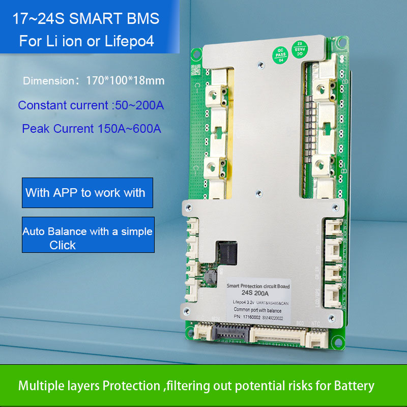 4S to 22S lithium or Lifepo4 battery Smart Bluetooth BMS with 100A constant  current with internal Bluetooth – LLT POWER ELECTRONIC