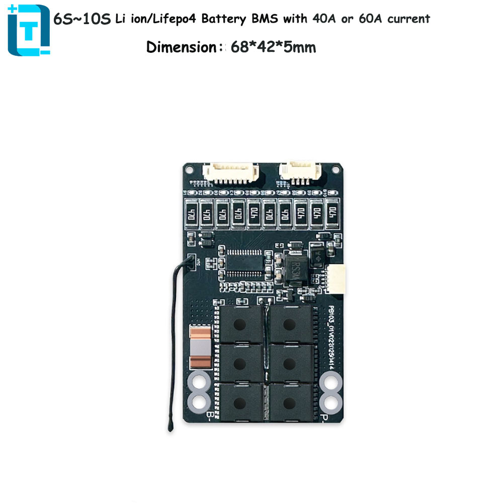 6S 7S 8S 9S 10S li ion or lifepo4 battery BMS with 40A or 60A current